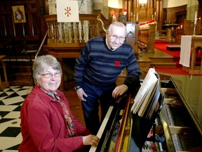 Fran Harkness and David Cameron of the Melos Chamber Choir at St. George’s Cathedral. (Ian MacAlpine/The Whig-Standard)