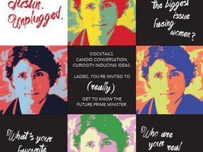 Advertising poster for the "Justin. Unplugged.” event.