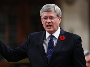 Prime Minister Stephen Harper speaks during question period in the House of Commons.
QMI Agency