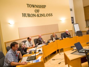 Township of Huron-Kinloss council in its chambers in Ripley. (STEVEN GOETZ/KINCARDINE NEWS)