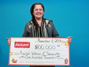 Deseronto resident Rachel Volkman has won $100,000 when playing OLG's Instant Classic White. Volkman purchased her winning tickets at Mac’s on Matthew Street in Marmora. Instant Classic White is available for $10 a play. The top prize is $500,000. Odds of winning a prize are one in 3.30.