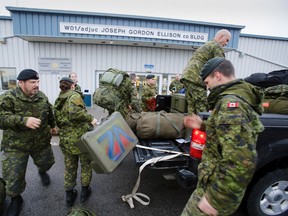 Member of DART get ready to fly to British Columbia, part of the unit's advanced deployment to the Philippines, Monday, Nov. 11. - JEROME LESSARD/The Intelligencer @JL1Intell #PhilippinesCanada