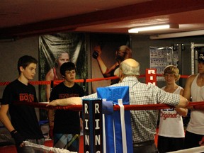 Young boxers prepare for last year’s provincial bouts at the Boxing Club of Spruce Grove. - File Photo