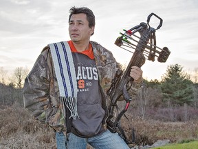 Chester Gibson of the Six Nations Reserve will be taking part in a deer hunt next weekend, using his cross-bow.BRIAN THOMPSON/BRANTFORD EXPOSITOR/QMI Agency