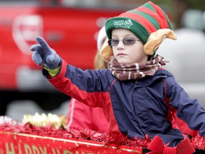 A boy throws candy from a float during the 32nd annual Consecon Santa Claus parade Sunday, Nov. 17, 2013.
EMILY MOUNTNEY/THE INTELLIGENCER/QMI AGENCY