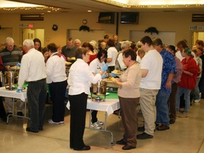 St. Vincent de Paul hosted its annual Christmas dinner on Nov. 17 at the Knights of Columbus Centre in Goderich. Over 300 people attended the dinner which organizers said is the only free dinner offered in the community. (DAVE FLAHERTY/GODERICH SIGNAL-STAR)