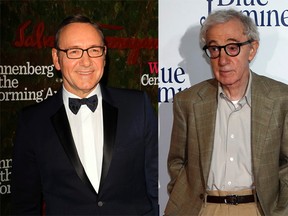 Kevin Spacey, left, and Woody Allen. (FayesVision/WENN.COM; Charles Platiau/Reuters)