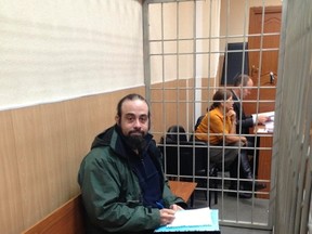 Greenpeace International activist Alexandre Paul of Montreal attends a bail hearing at the Murmansk Regional Court, in this Greenpeace handout picture on October 18, 2013. REUTERS/Greenpeace/Handout via Reuters