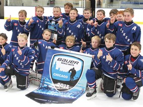 The Huron-Perth Lakers took top honours at the Chicago Bauer World Invite hockey tournament recently. The Lakers won the championship with a 5-1 final over the STK Wild Colts. Luke Fritz, Lucknow's Carson Stutzman, Cory Jewitt, Nicholas Houben and Zachary Schooley scored for the Lakers.