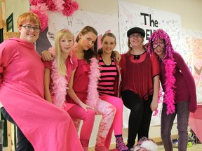 Students at St. Patrick's High School get decked out in pink for Anti-Bullying Awareness Week. MELANIE ANDERSON/THE OBSERVER/QMI AGENCY
