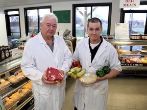 Jim, left, and Nick Gilmour of Gilmour's on 38 in Harrowsmith.  (Ian MacAlpine The Whig-Standard)