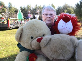 Viola Anderson, holding a few furry friends destined for the Santa Claus parade float behind her, is deputy grand master of this district for the Independent Order of Odd Fellows.
Michael Lea The Whig-Standard