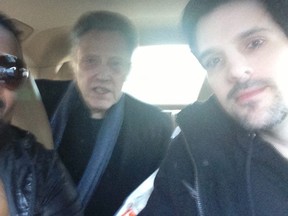 Fans gave Christopher Walken, middle, a lift in NYC when they spotted the actor having trouble hailing a cab. (Zendouble/Reddit)