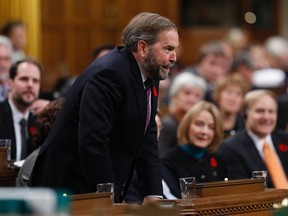 Leader of the Opposition Thomas Mulcair in the House of Commons, October 30, 2013. (REUTERS/Chris Wattie, file)
