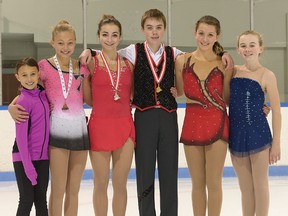 Competing at the Western Ontario Section Sectional Championships in Niagara Falls, Nov. 1-3, from left, are Keirghan Rockefeller, Madeline Jelsma, Rachel LaFleche (Dorchester), Andrew Balint, Taya Steadman, and Avery Vanwynsberghe. CHRIS ABBOTT/TILLSONBURG NEWS