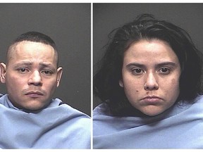 Fernando Richter, 34, and Sophia Richter, 32, are pictured in this handout booking photo courtesy of the Tucson Police Department and received by Reuters November 27, 2013.    REUTERS/Tucson Police Department/Handout