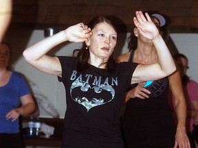 Jess Earls of Kitchener, takes part in a Zumba fundraiser for Carter Robbins, a local boy who is battling a brain tumour. The event was held on Saturday at the CBD Club.