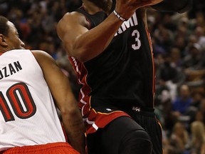 Dwyane Wade of the Miami Heat in action against the Raptors on Friday (Michael Peake, Toronto Sun)