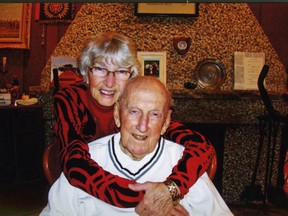Danny McLeod and his wife Sheila on the occasion of the old soldier’s 92nd birthday on Nov. 5. (Supplied photo)