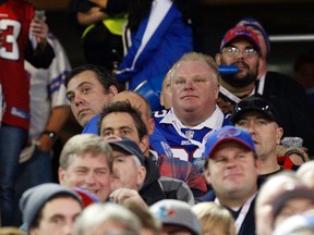 Mayor Rob Ford attends the NFL game between the Buffalo Bills and the Atlanta Falcons at the Rogers Centre on Sunday. (Kevin Hoffman/USA TODAY)