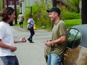 Christian Bale, left, and Casey Affleck, right, in "Out of the Furnace."