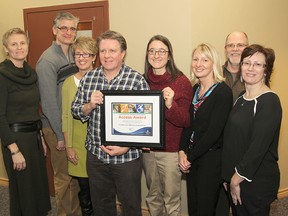 Representatives from Providence Care who accepted the annual International Day of Persons with Disabilities Access award were, from left, Dawn Downey, Martin Logan, Joni Hartman, Neil Muchmore, Rachael Henry, Laurie Ogilvie, Tim Hammell and Sheryl Wattie.
Michael Lea The Whig-Standard