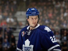 The Maple Leafs have placed centre Jerred Smithson on waivers, meaning he could wind up with the Marlies. (GETTY IMAGES/PHOTO)