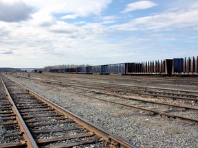 The Ontario Northland Transportation Commission rail yards are shown in Englehart, Ont., Wednesday, May 9, 2012. Nearly half of the community's income is made at the Crown corporation. (PJ WILSON/ QMI Agency)