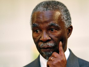 Former South African president Thabo Mbeki is seen in Cape Town in this Nov. 7, 2007 file photo.
REUTERS/Mike Hutchings