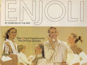 The perfume Enjoli was marketed as the eight-hour fragrance for the 24-hour woman.