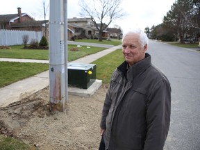 Roy Conacher is upset about the pace of a hydro construction project on Lakeshore Boulevard. Elliot Ferguson The Whig-Standard