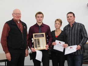 Above left to right are McKerihan, Fraser, Annette and Greg Lumley.