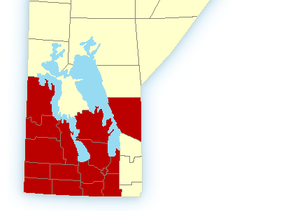 Environment Canada's wind chill warnings for Southern Manitoba, Dec. 10, 2013.