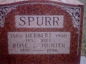 This photo is part of an online memorial on Find A Grave for one of Ron Spurr's relatives, Rose Spurr. The Sarnia man actively helps other people with their memorials by finding gravestones and taking photos to be added to an international website.
SUBMITTED PHOTO