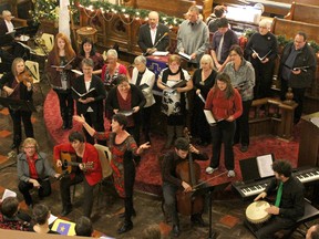 St. Joseph's Kingsbridge Community Choir featured a violin, guitar and flute in their performances of 'Away In A Manger', 'Gifts of the World', and the popular 'Hallelujah Christmas'.