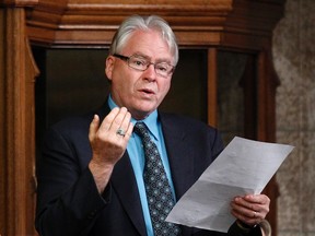 Independent Member of Parliament Bruce Hyer speaks during Question Period in the House of Commons on Parliament Hill in Ottawa June 19, 2012.    REUTERS/Chris Wattie