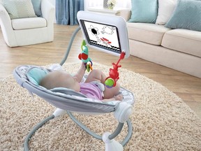 The Newborn-to-Toddler Apptivity Seat for iPad sold by toy maker Fisher-Price is seen in an undated handout photo received December 10, 2013.    REUTERS/Fisher-Price/Handout via Reuters