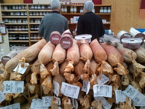A vast selection of Christmas cookies, cured and smoked meats, and even traditional mahajeb are available at the St. Jacobs Farmers’ Market.