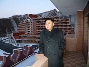 North Korean leader Kim Jong Un visits the Masik-Ryong Ski Resort, which is near completion, near Wonsan in this undated photo released by North Korea's Korean Central News Agency (KCNA) in Pyongyang December 15, 2013. REUTERS/KCNA