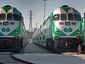 GO Transit trains. (Dave Abel/Toronto Sun files)