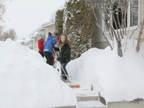 As part of their leadership program, a group of Grade 9 students from H.W. Pickup are giving back to the community. Volunteering with FCSS’ Snow Angel program, the group of enthusiastic teens are shovelling local drive ways and sidewalks to help those in need.
