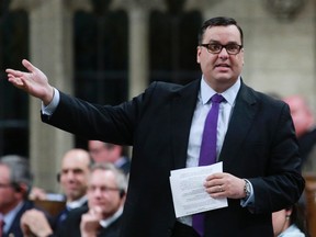 Minister of Canadian Heritage James Moore speaks during Question Period on Parliament Hill in Ottawa June 10, 2013.     REUTERS/Blair Gable