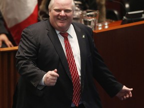 Mayor Rob Ford danced at City Hall on Tuesday as a local jazz trio performed. (MICHAEL PEAKE/Toronto Sun)