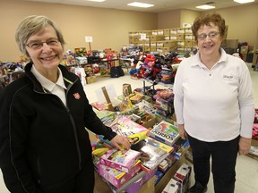 Salvation Army Pastor Starr Ferris (left) and Community Services Coordinator Donna Acre (right) are preparing for the annual Christmas Feast of Friends, December 25 at 2 p.m. at the Sally Ann Church on Concession St. West. Those seeking more information, a ride or to volunteer are invited to call 519-842-4447. Jeff Tribe/Tillsonburg News
