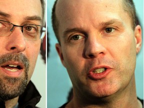 Ottawa RedBlacks general manager Marcel Desjardins, left, and coach Rick Campbell, right. (OTTAWA SUN file photo)