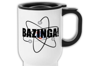 BAZINGA travel mug