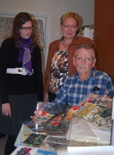 Burgessville resident Wally Orth ensures letters he received while