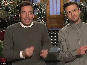 Jimmy Fallon and Justin Timberlake on SNL, Dec. 21, 2013. (NBC)