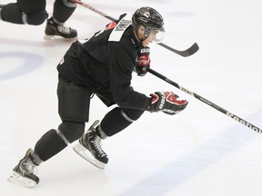 Canadian defenceman Mathew Dumba was assessed a kneeing major against Sweden in a pre-tournament game on Sunday, Dec. 22, 2013. (Lyle Aspinall/QMI Agency/Files)