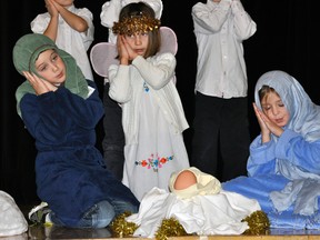 This nativity scene performed by students at St. Patrick’s School in Kinkora was a wonderful way to cap their Christmas concert last Wednesday, Dec. 18. JUANITA BELFOUR/MITCHELL ADVOCATE